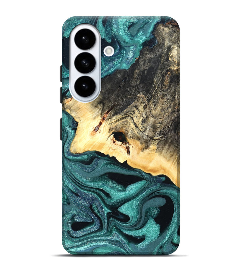 Galaxy S26 Plus Wood Live Edge Phone Case - Carl (Green, 822169)