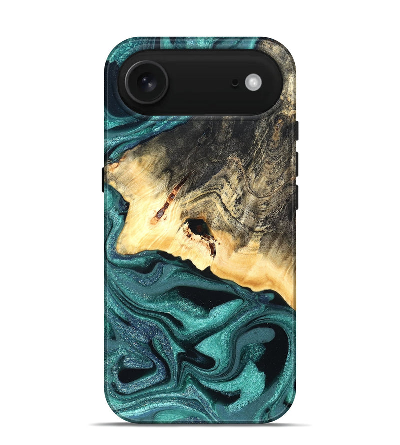 iPhone 17 Air Wood Live Edge Phone Case - Carl (Green, 822169)