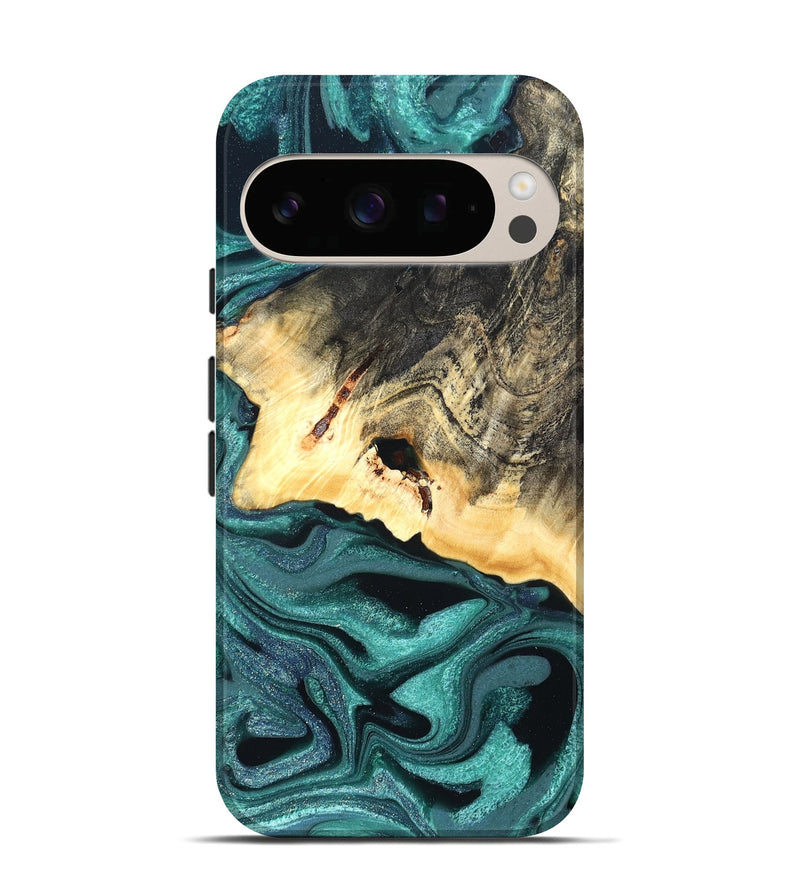 Pixel 10 Pro Wood Live Edge Phone Case - Carl (Green, 822169)