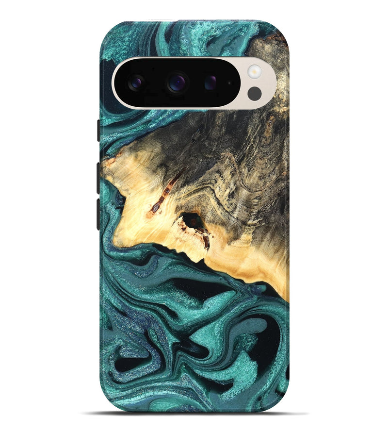 Pixel 10 Pro XL Wood Live Edge Phone Case - Carl (Green, 822169)