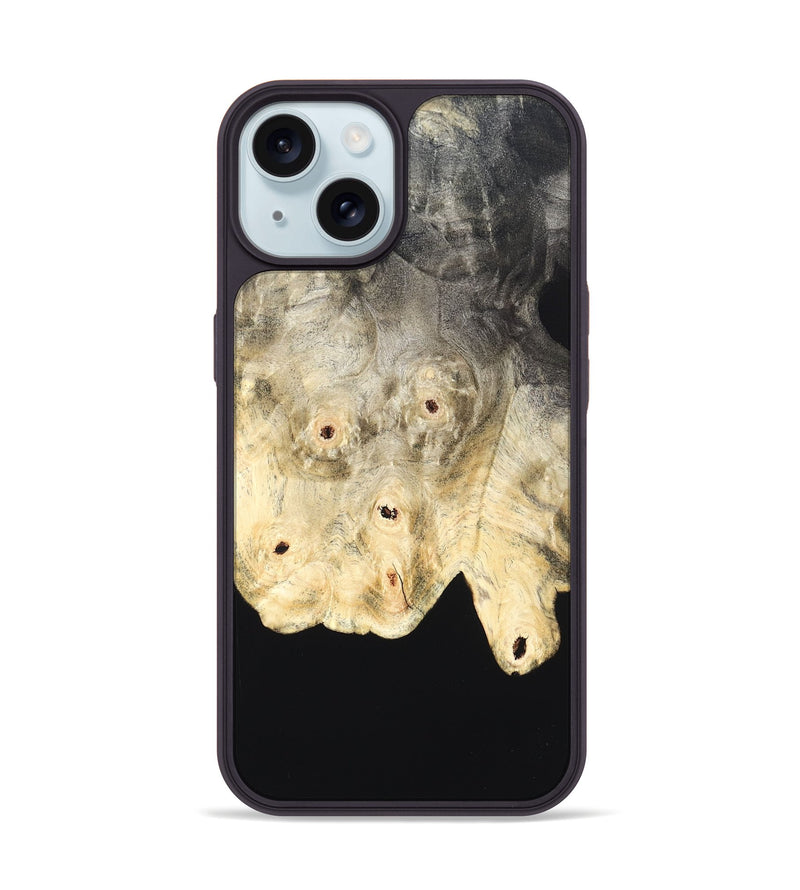 iPhone 15 Wood Phone Case - Vallie (Wood Burl, 822178)