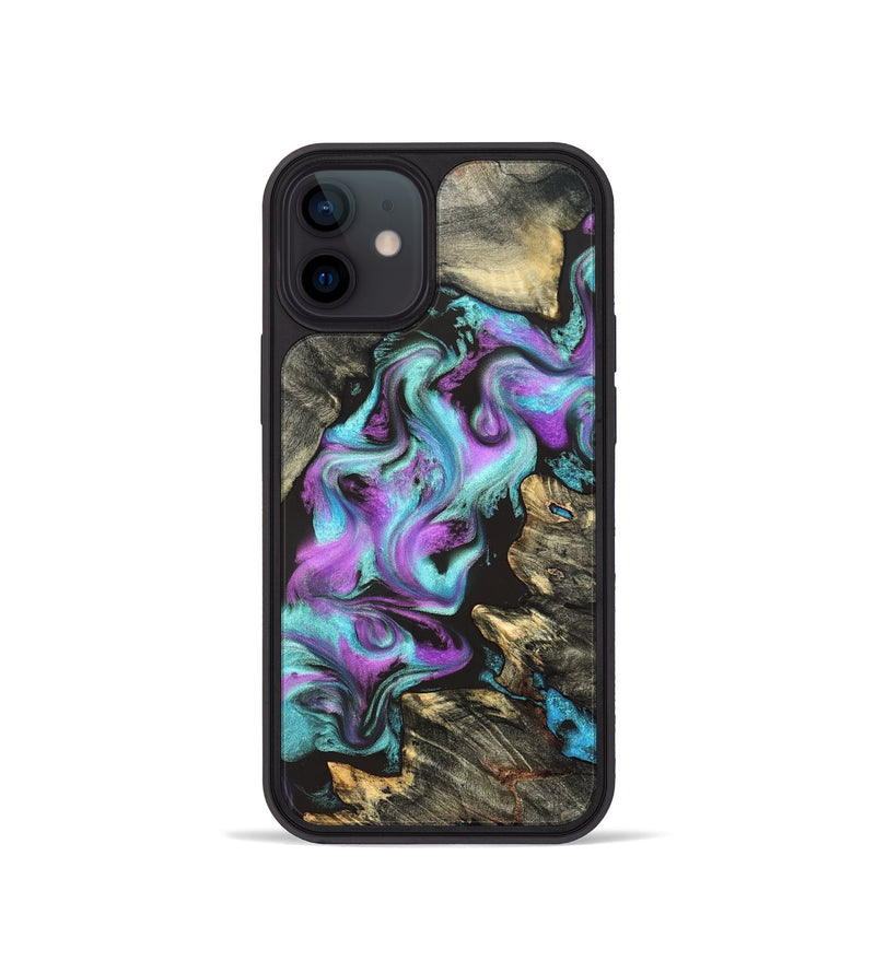 iPhone 12 mini Wood Phone Case - Almeda (Purple, 822179)