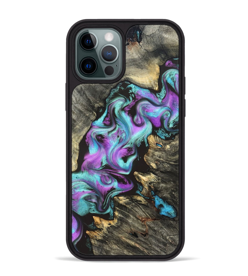 iPhone 12 Pro Max Wood Phone Case - Almeda (Purple, 822179)