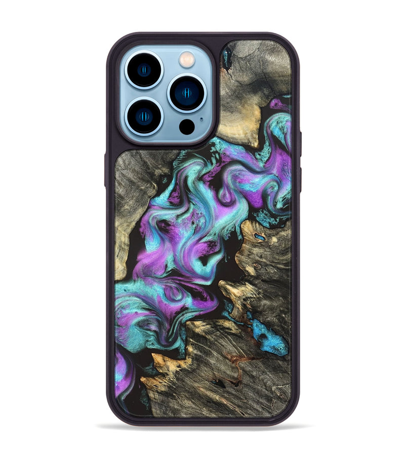 iPhone 14 Pro Max Wood Phone Case - Almeda (Purple, 822179)