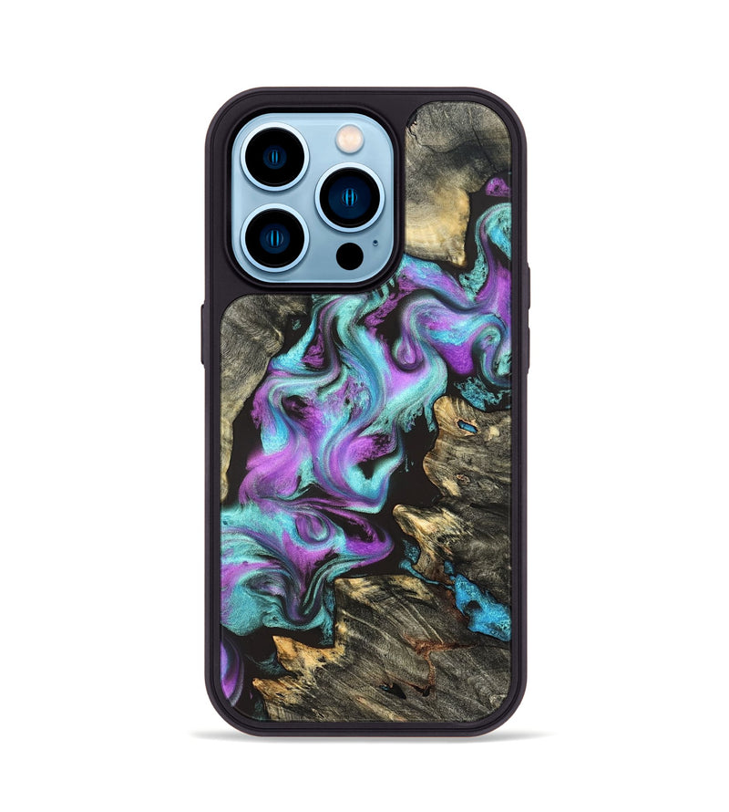 iPhone 14 Pro Wood Phone Case - Almeda (Purple, 822179)