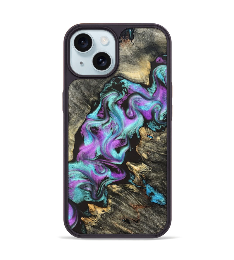 iPhone 15 Wood Phone Case - Almeda (Purple, 822179)
