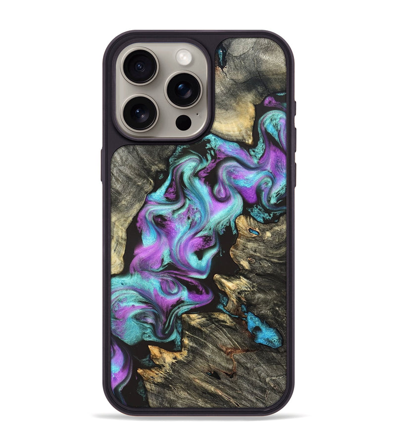 iPhone 15 Pro Max Wood Phone Case - Almeda (Purple, 822179)