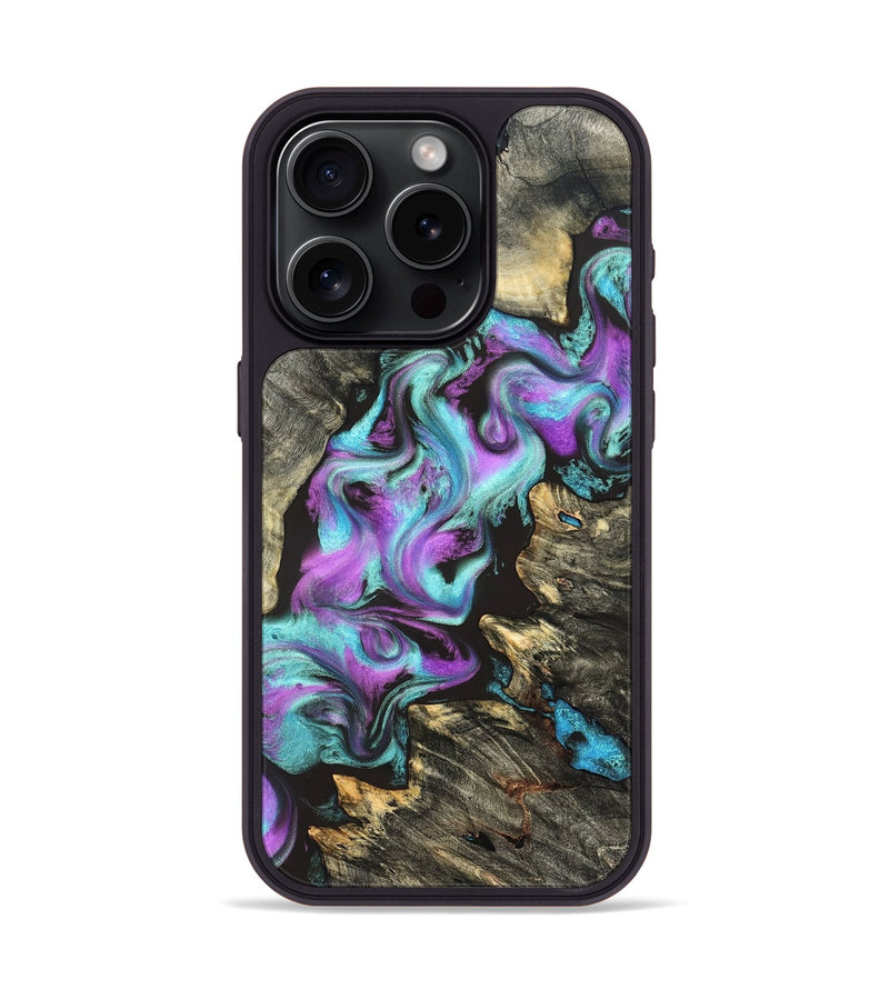 iPhone 15 Pro Wood Phone Case - Almeda (Purple, 822179)