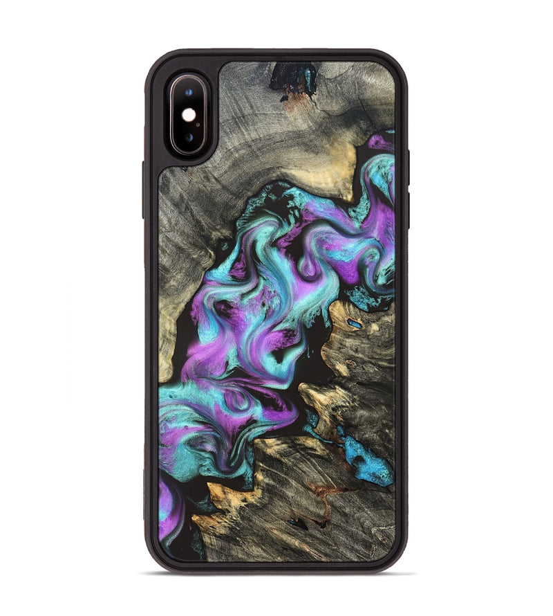 iPhone Xs Max Wood Phone Case - Almeda (Purple, 822179)