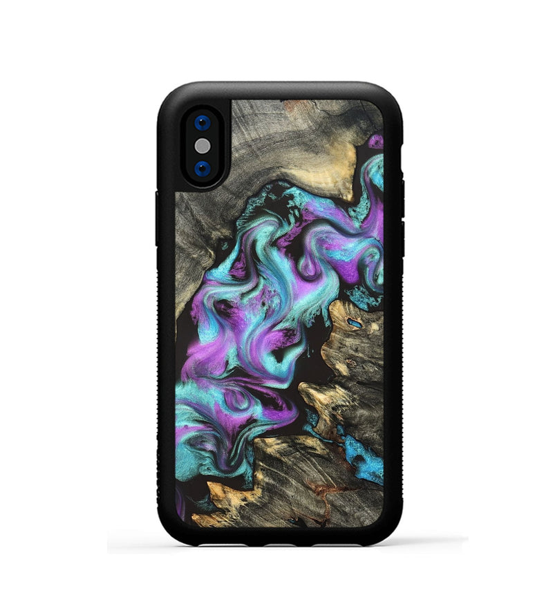 iPhone Xs Wood Phone Case - Almeda (Purple, 822179)