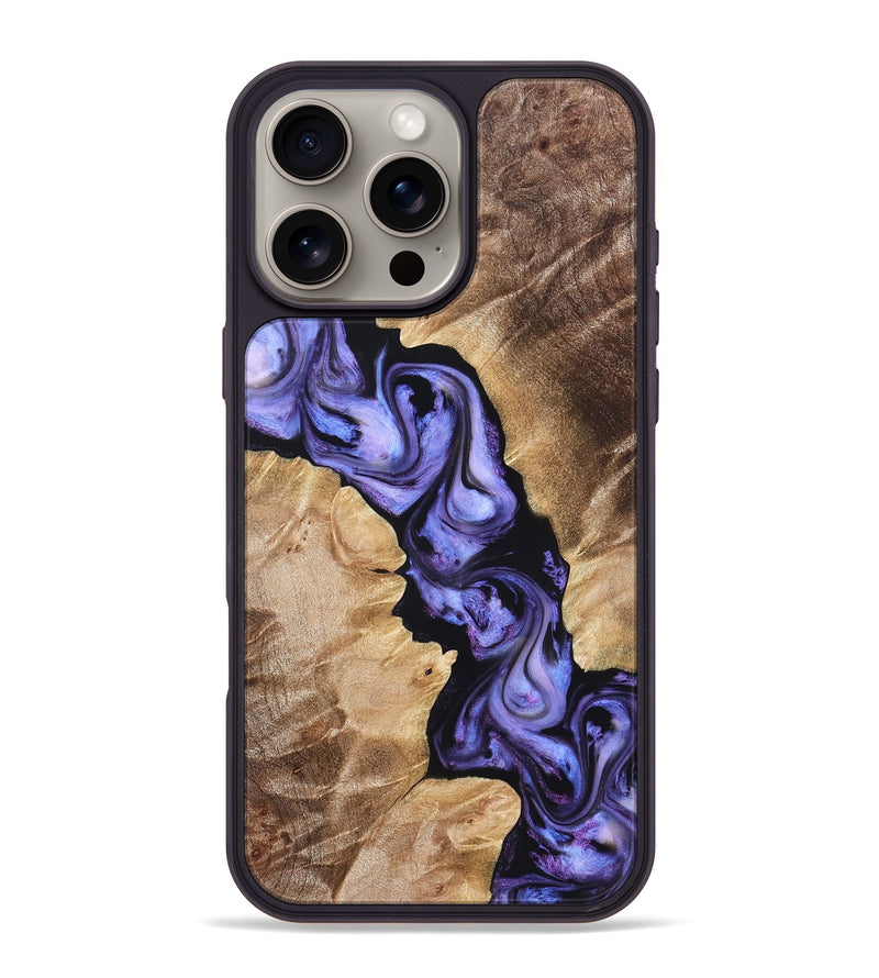iPhone 16 Pro Max Wood Phone Case - Melody (Purple, 822181)