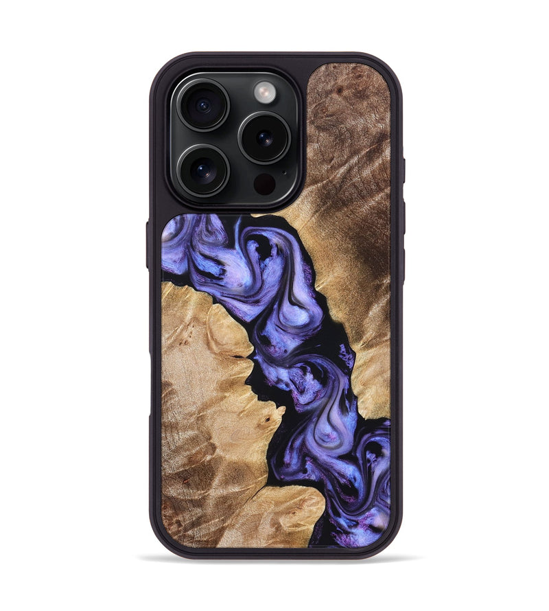 iPhone 16 Pro Wood Phone Case - Melody (Purple, 822181)