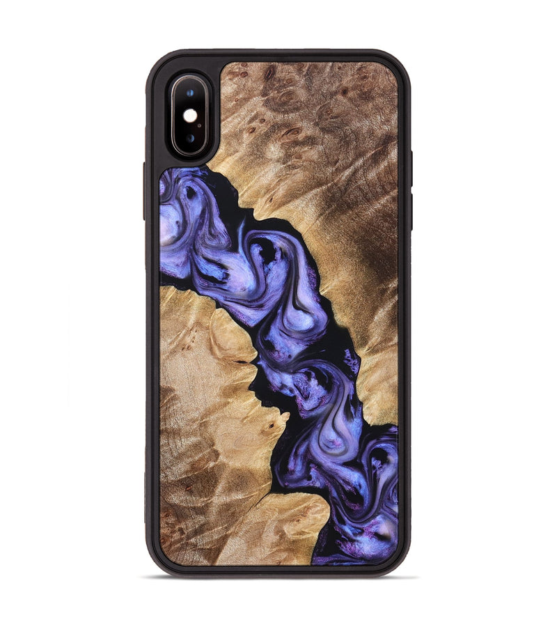 iPhone Xs Max Wood Phone Case - Melody (Purple, 822181)