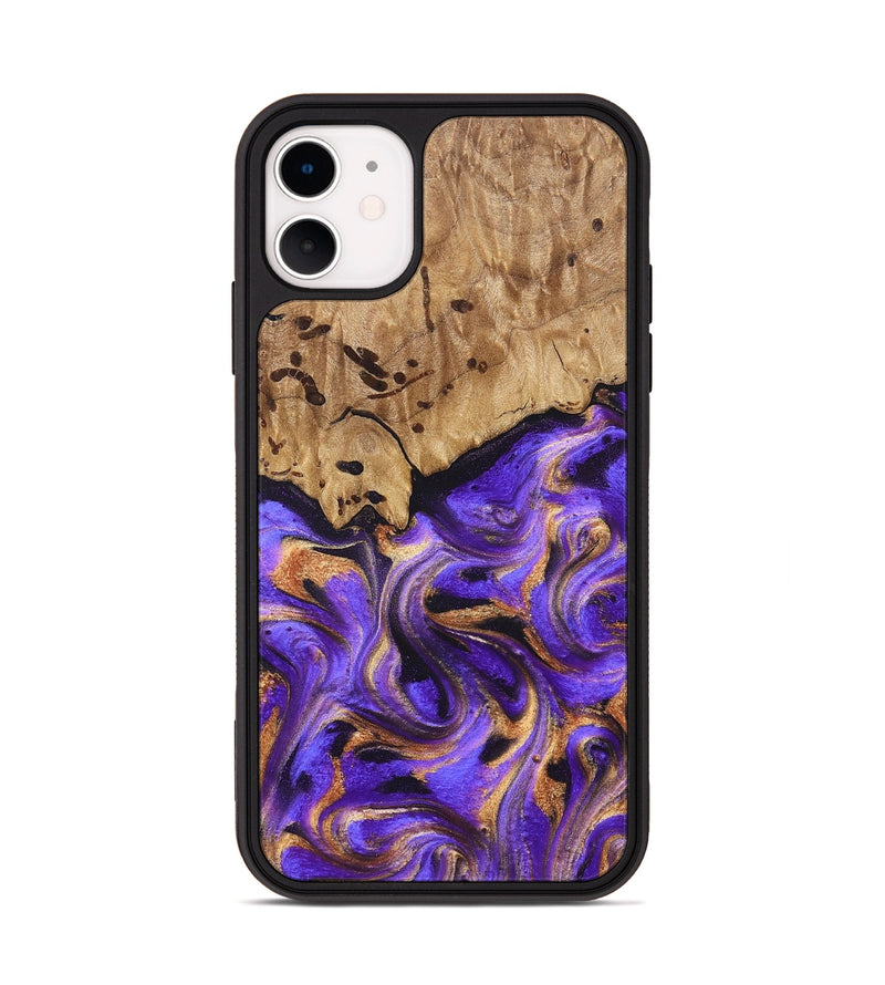 iPhone 11 Wood Phone Case - Kristal (Purple, 822182)