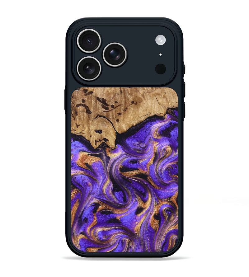 iPhone 17 Pro Max Wood Phone Case - Kristal (Purple, 822182)