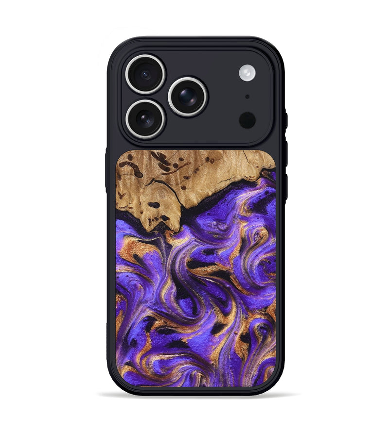iPhone 17 Pro Wood Phone Case - Kristal (Purple, 822182)