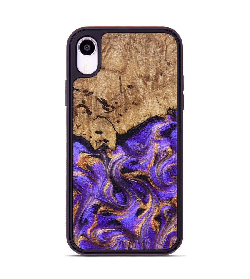 iPhone Xr Wood Phone Case - Kristal (Purple, 822182)