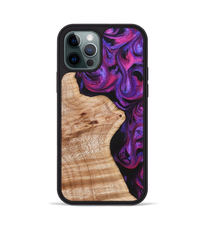iPhone 12 Pro Wood Phone Case - Jenelle (Purple, 822183)