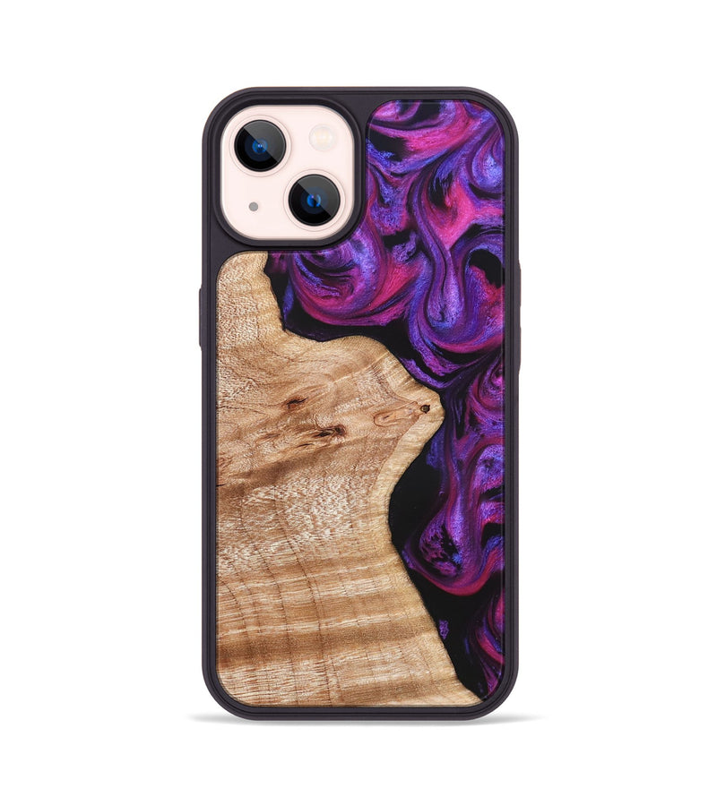 iPhone 14 Wood Phone Case - Jenelle (Purple, 822183)