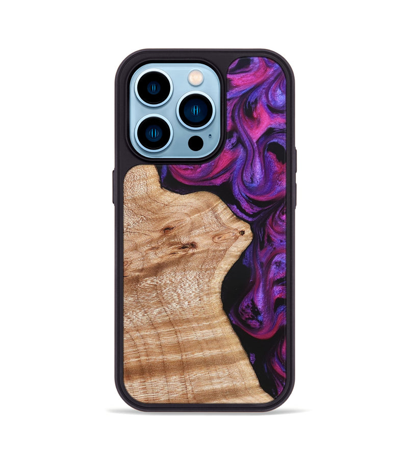 iPhone 14 Pro Wood Phone Case - Jenelle (Purple, 822183)