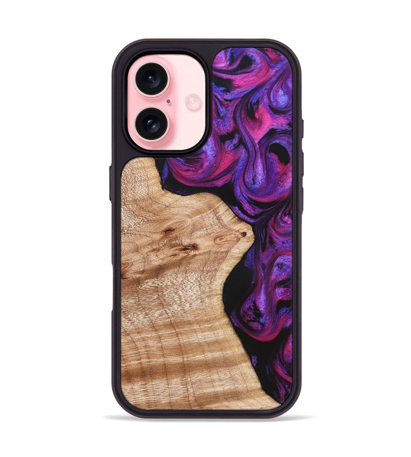 iPhone 16 Wood Phone Case - Jenelle (Purple, 822183)