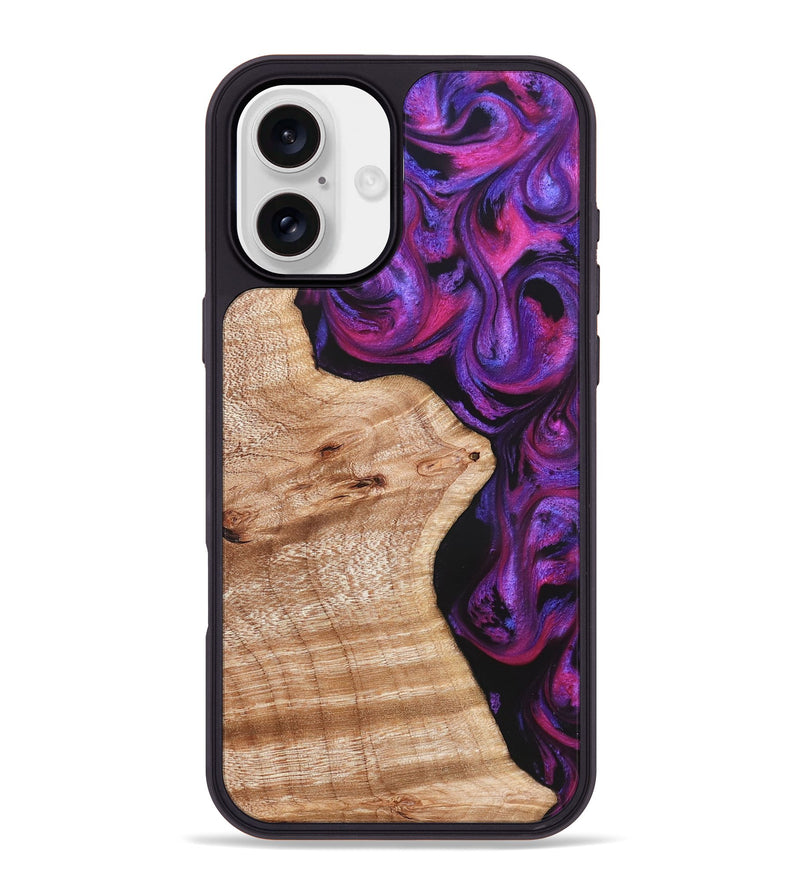 iPhone 16 Plus Wood Phone Case - Jenelle (Purple, 822183)