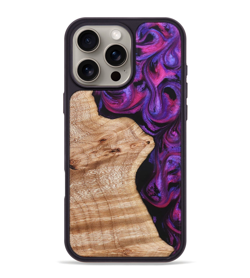 iPhone 16 Pro Max Wood Phone Case - Jenelle (Purple, 822183)