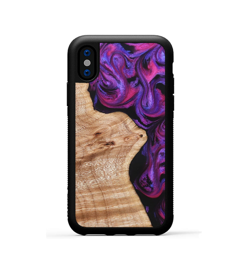 iPhone Xs Wood Phone Case - Jenelle (Purple, 822183)