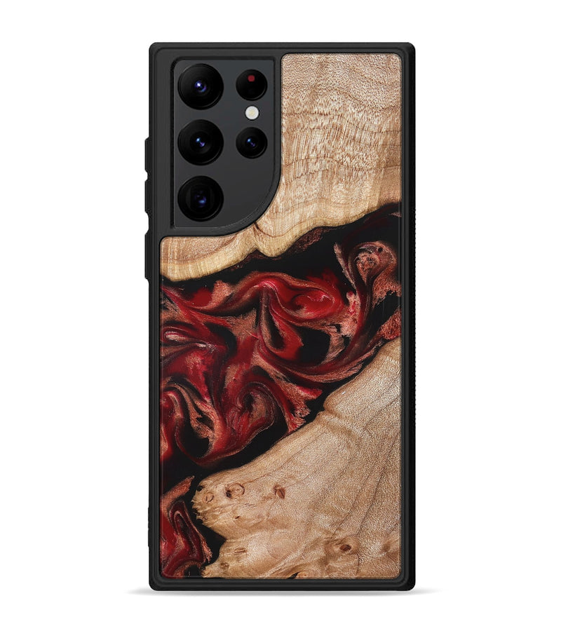 Galaxy S22 Ultra Wood Phone Case - Harlan (Red, 822184)