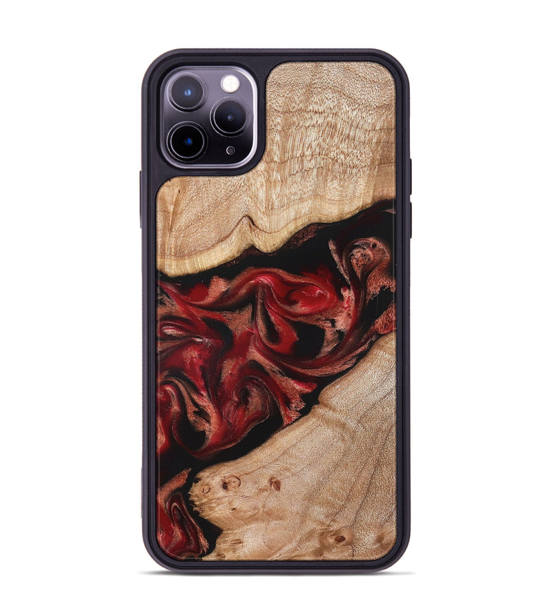 iPhone 11 Pro Max Wood Phone Case - Harlan (Red, 822184)