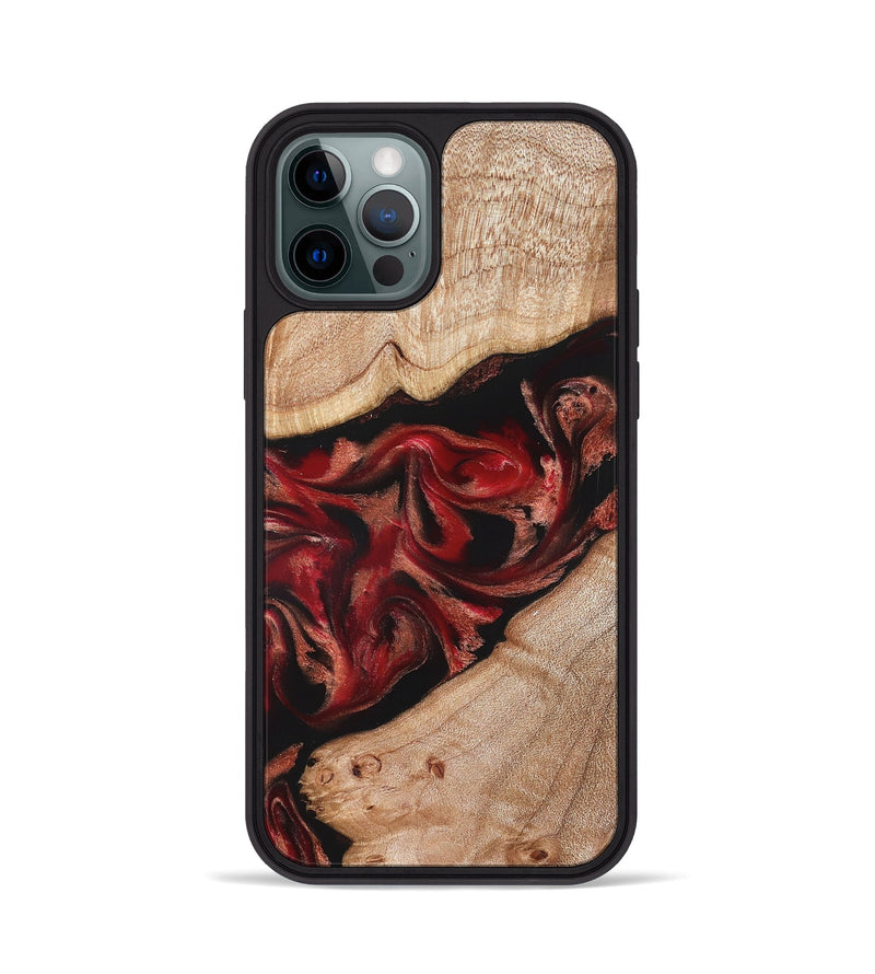 iPhone 12 Pro Wood Phone Case - Harlan (Red, 822184)
