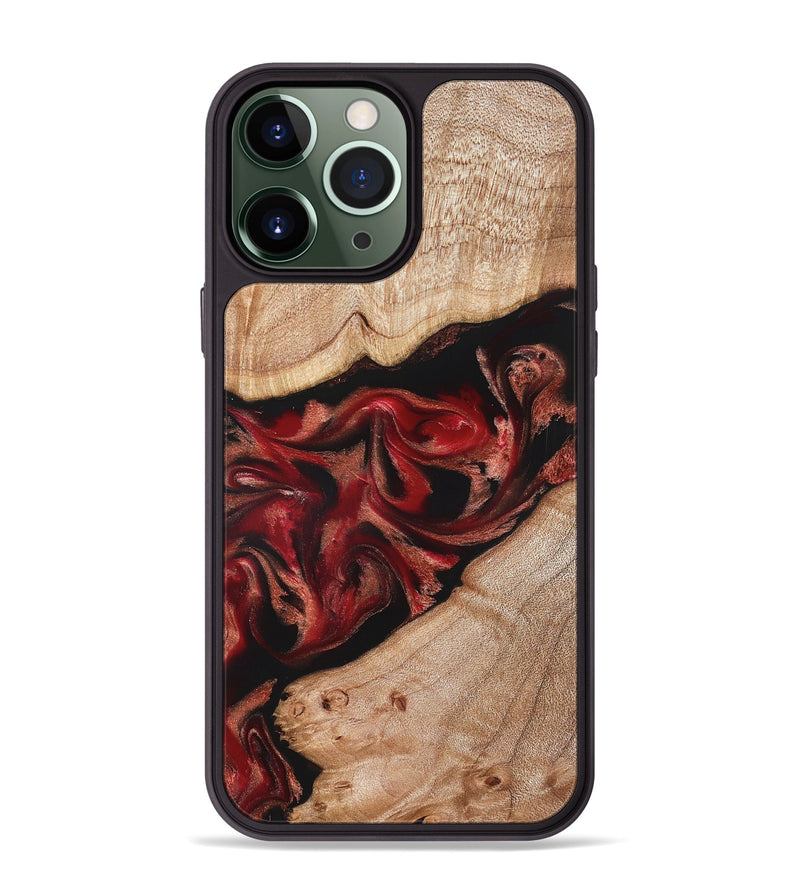 iPhone 13 Pro Max Wood Phone Case - Harlan (Red, 822184)