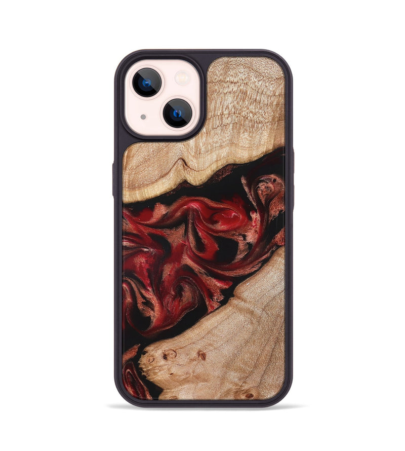 iPhone 14 Wood Phone Case - Harlan (Red, 822184)