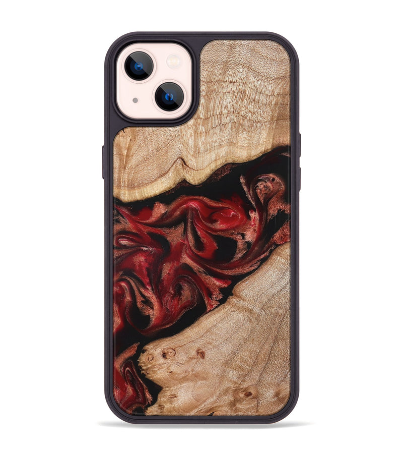 iPhone 14 Plus Wood Phone Case - Harlan (Red, 822184)