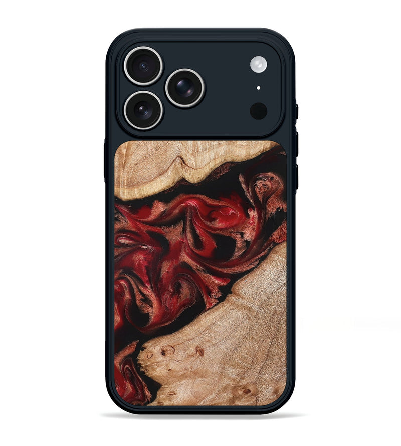 iPhone 17 Pro Max Wood Phone Case - Harlan (Red, 822184)