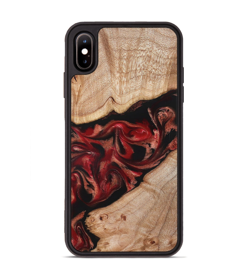 iPhone Xs Max Wood Phone Case - Harlan (Red, 822184)