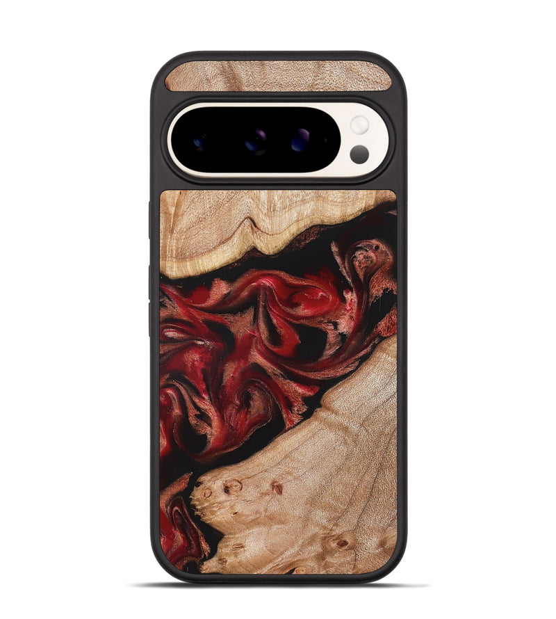 Pixel 9 Pro Wood Phone Case - Harlan (Red, 822184)