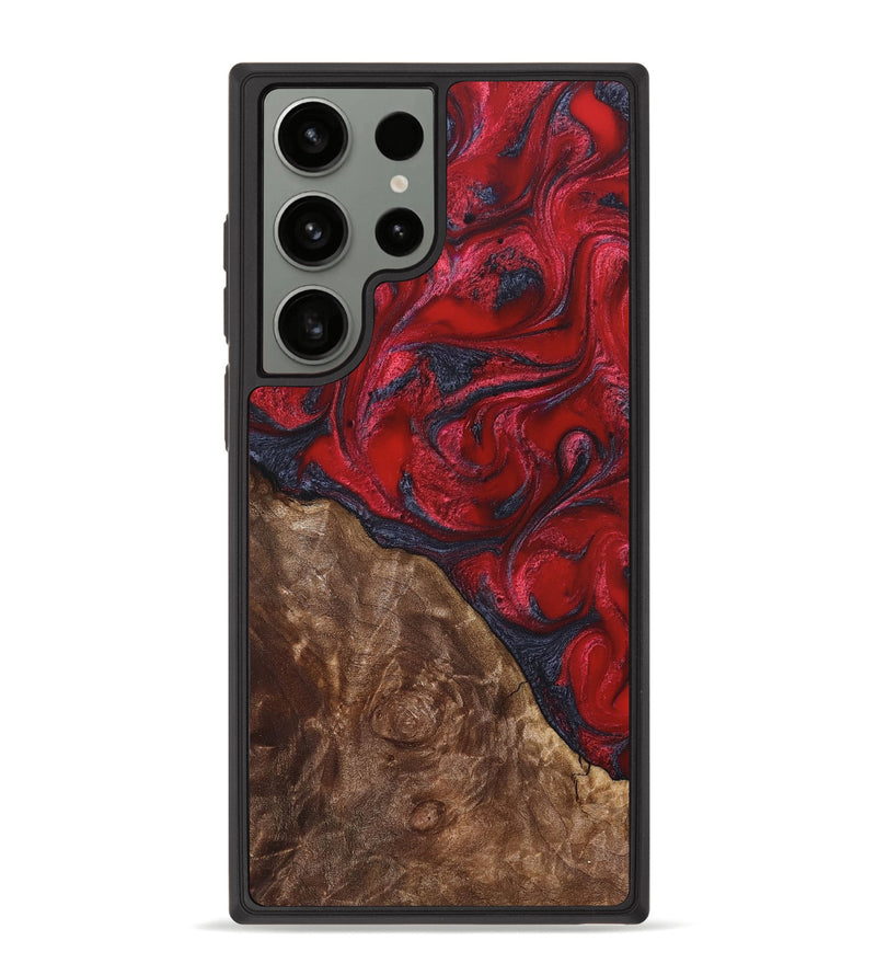 Galaxy S23 Ultra Wood Phone Case - Teri (Red, 822186)