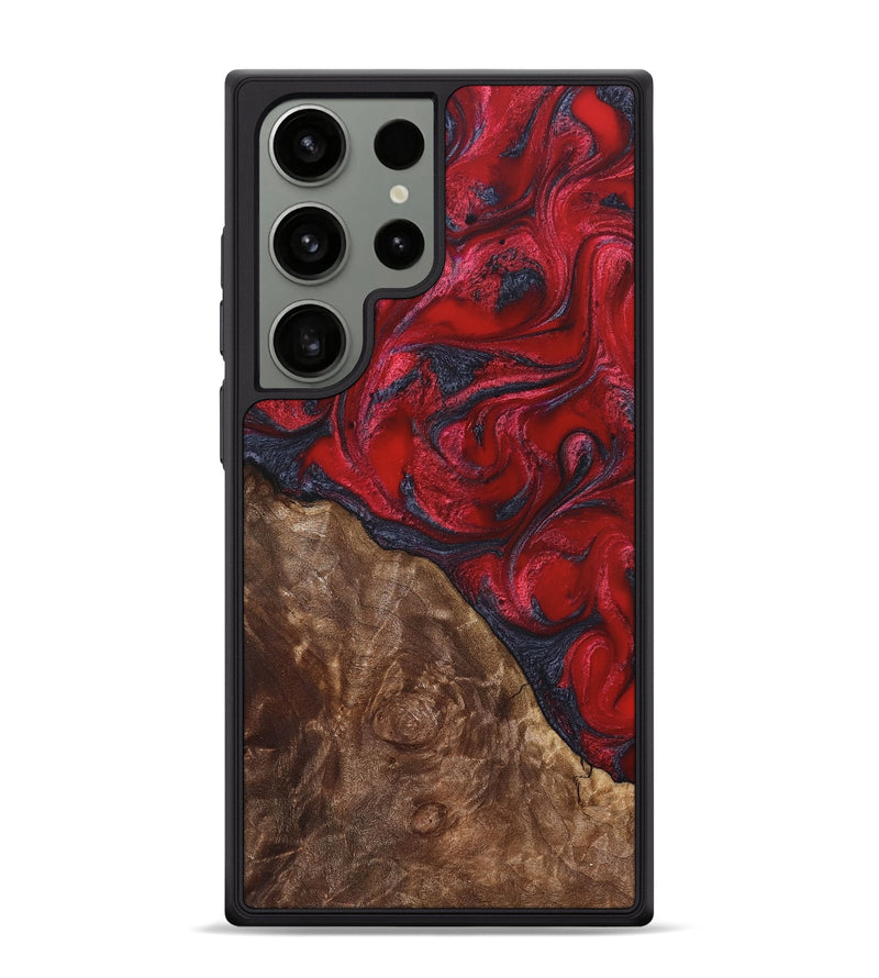 Galaxy S24 Ultra Wood Phone Case - Teri (Red, 822186)