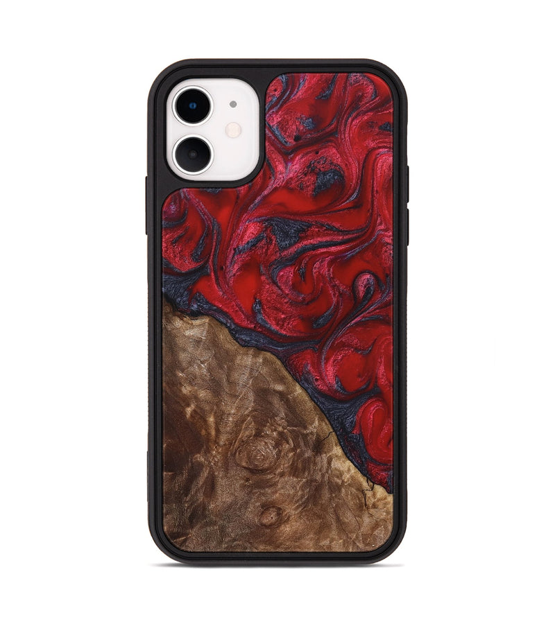 iPhone 11 Wood Phone Case - Teri (Red, 822186)