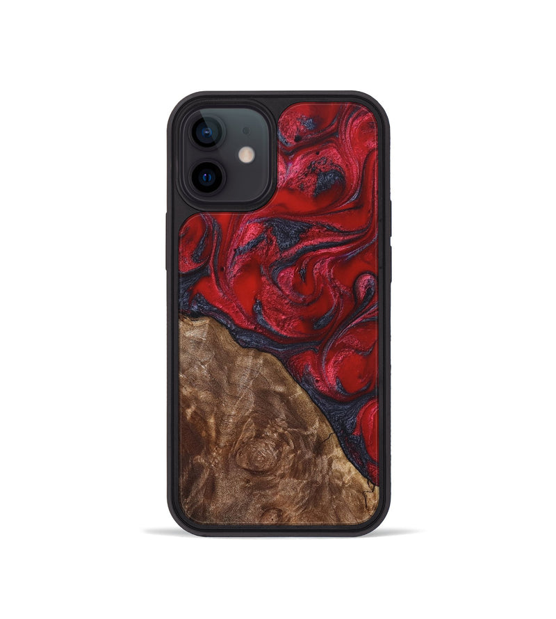 iPhone 12 mini Wood Phone Case - Teri (Red, 822186)