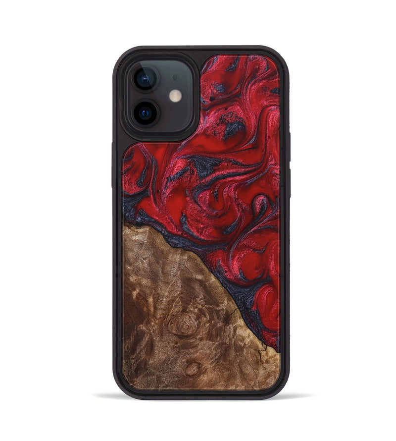 iPhone 12 Wood Phone Case - Teri (Red, 822186)