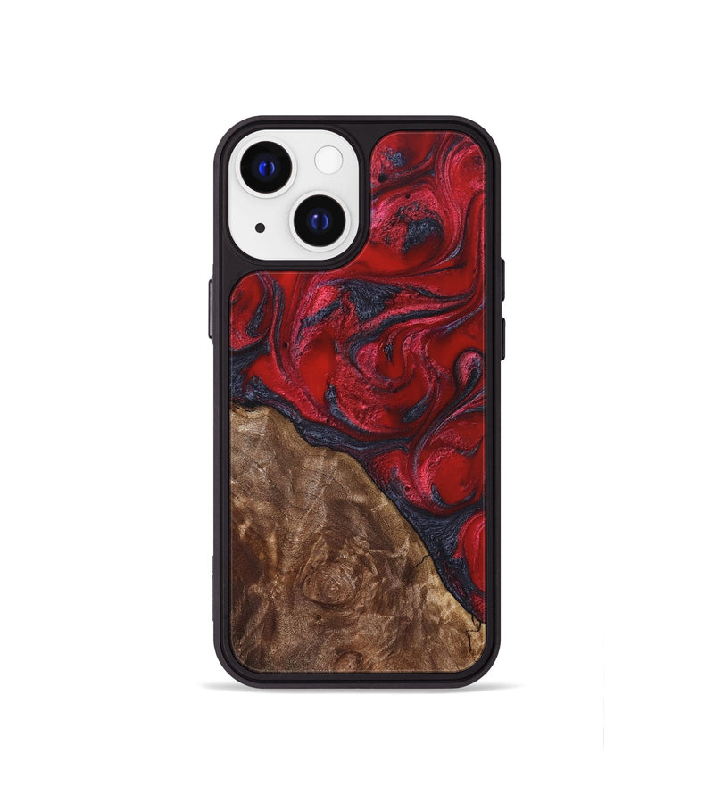 iPhone 13 mini Wood Phone Case - Teri (Red, 822186)