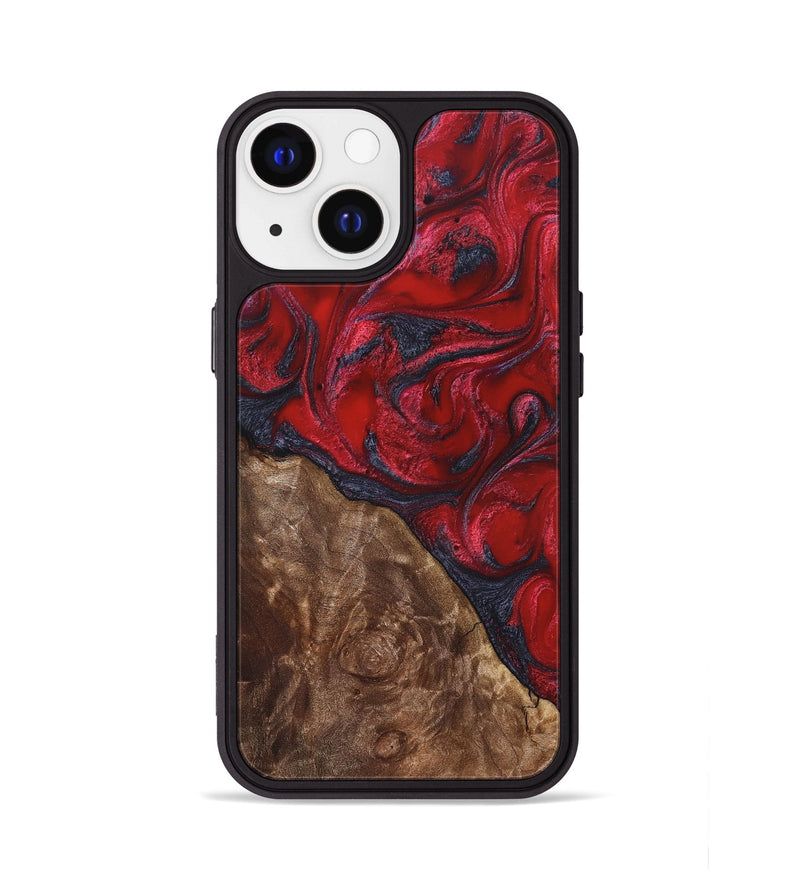 iPhone 13 Wood Phone Case - Teri (Red, 822186)