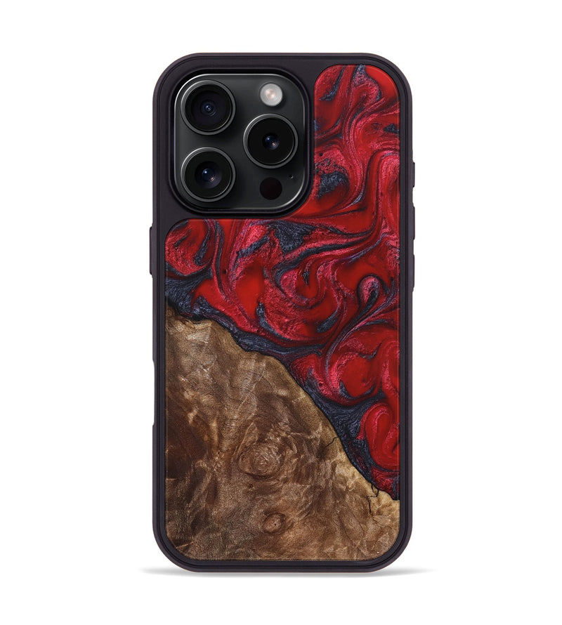 iPhone 16 Pro Wood Phone Case - Teri (Red, 822186)