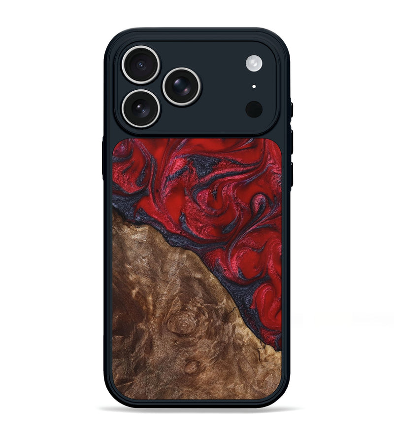 iPhone 17 Pro Max Wood Phone Case - Teri (Red, 822186)
