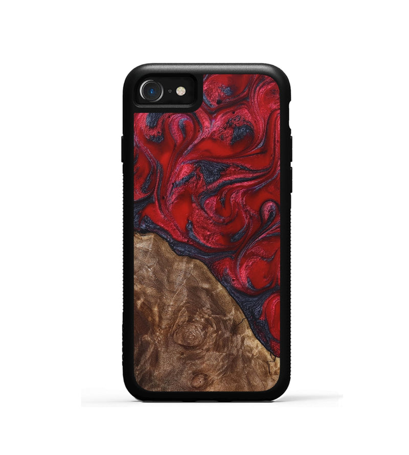 iPhone SE Wood Phone Case - Teri (Red, 822186)
