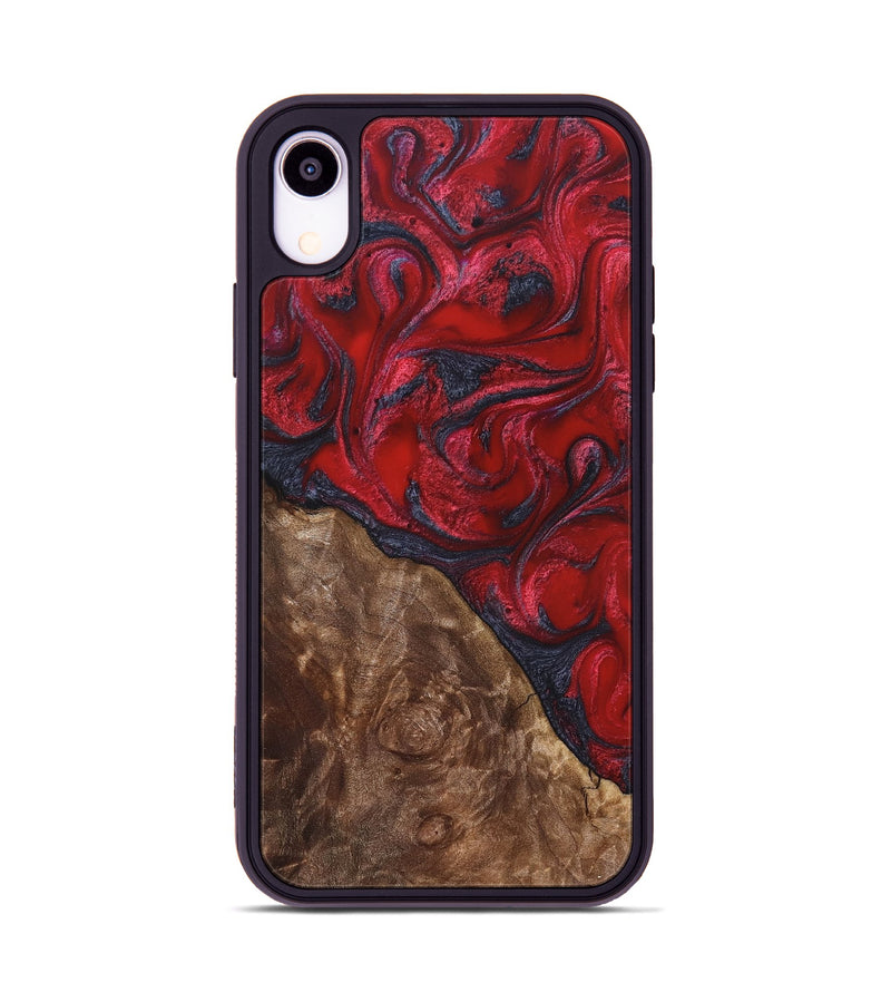 iPhone Xr Wood Phone Case - Teri (Red, 822186)
