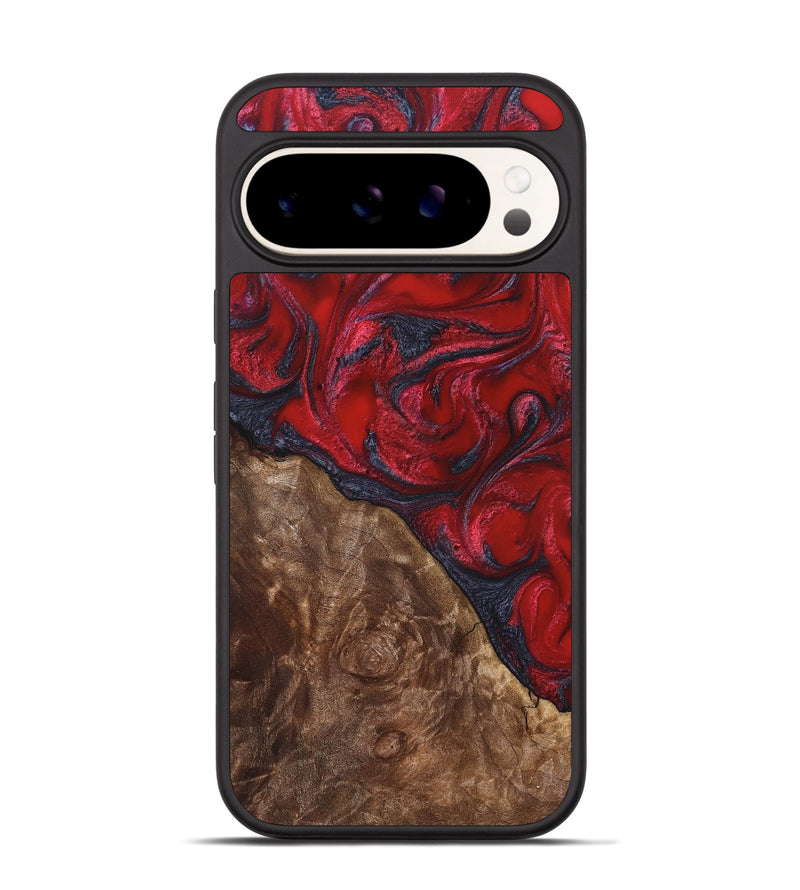Pixel 9 Pro Wood Phone Case - Teri (Red, 822186)
