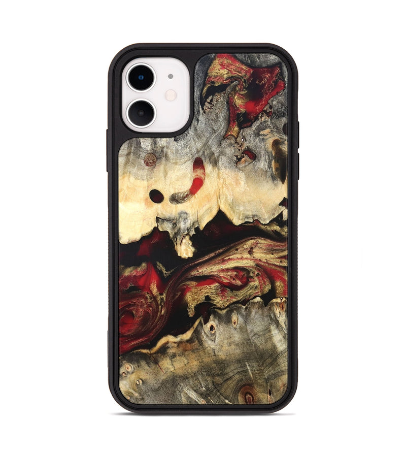 iPhone 11 Wood Phone Case - Stephon (Red, 822187)
